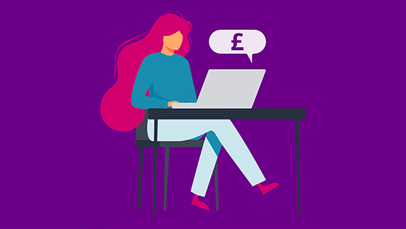 Woman working in technology