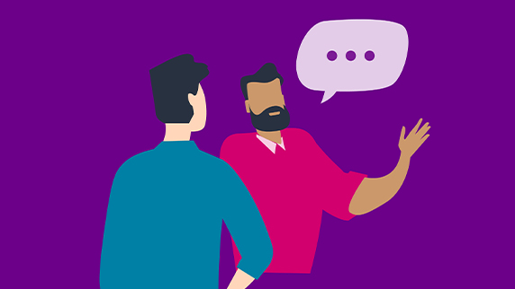 SCV Effectiveness Report, Marking Effectiveness Report and CoA Report Men chatting