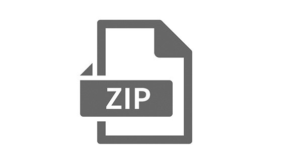 Example in excel, zipped Zip file icon