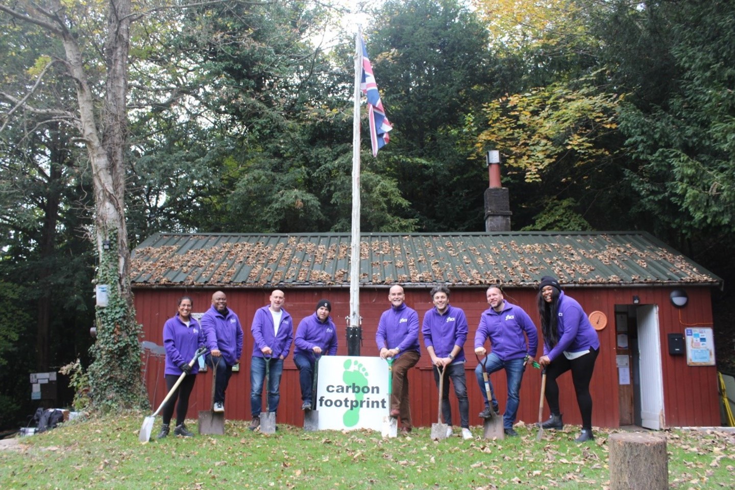 Our volunteers ready to get stuck in at our tree planting day.