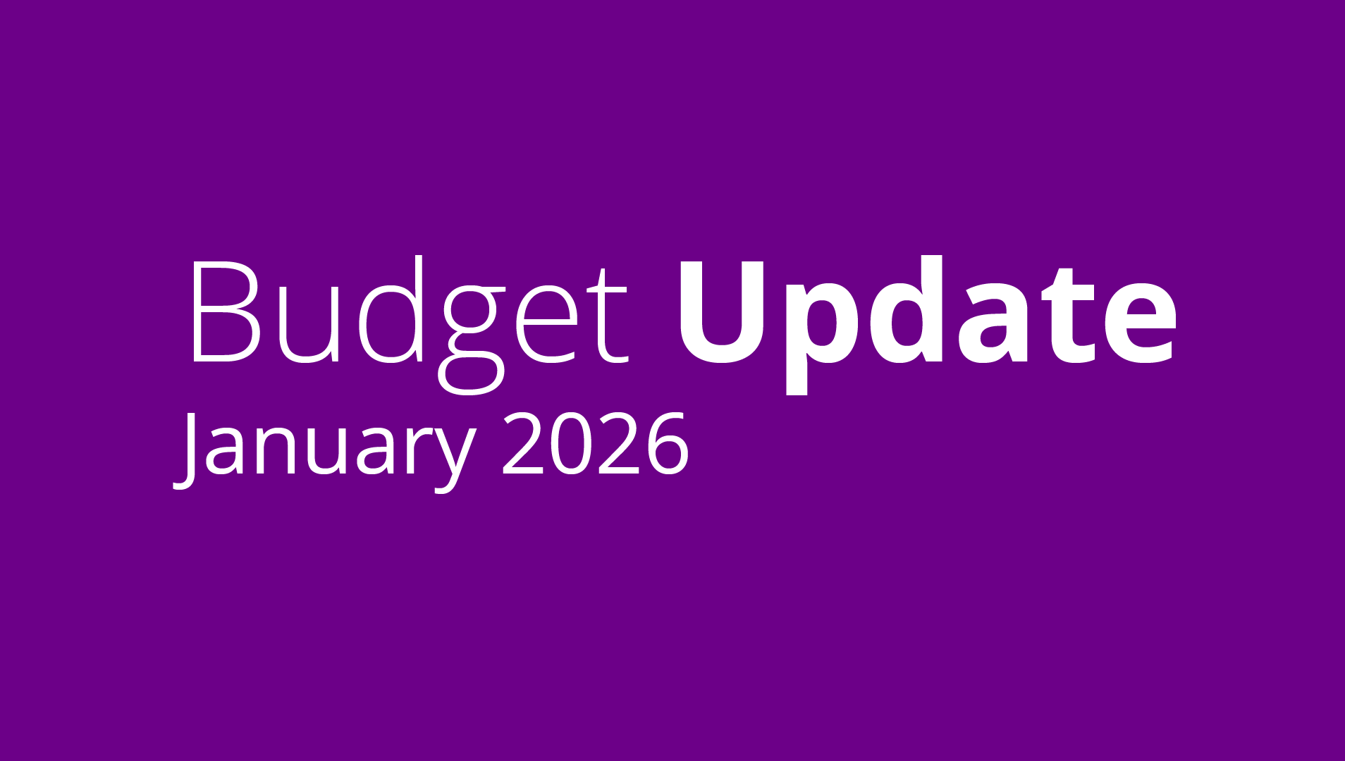 Budget Update graphic