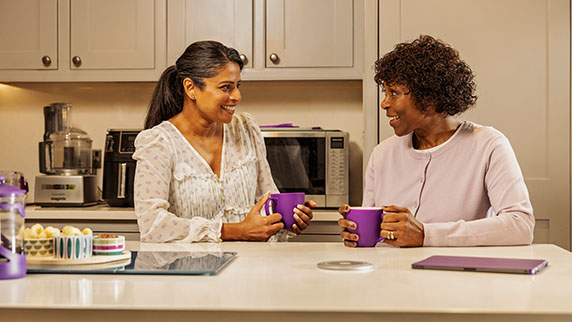 Two women in kitchen