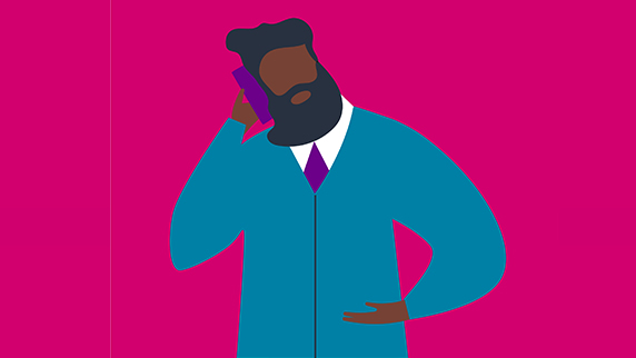 Man on phone