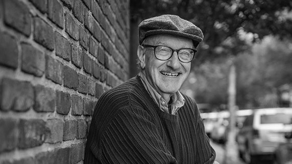 Happy old guy in a  flat cap